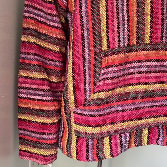 SUNSPECS Pink Rainbow Hooded Striped Pullover - Picture 3 of 7